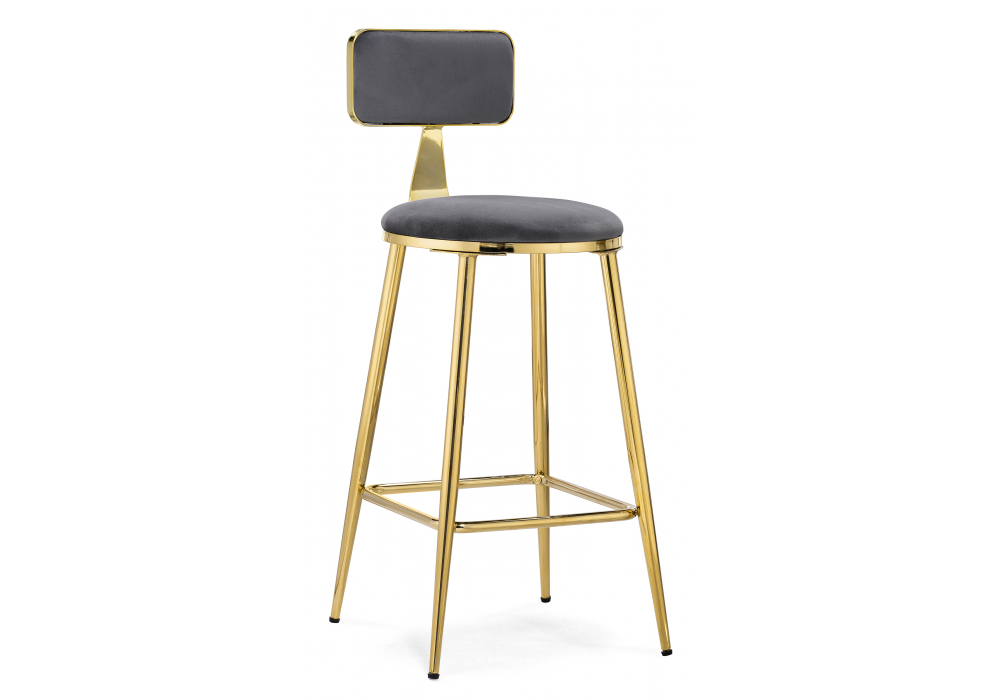 Полубарный стул Persi dark gray / gold