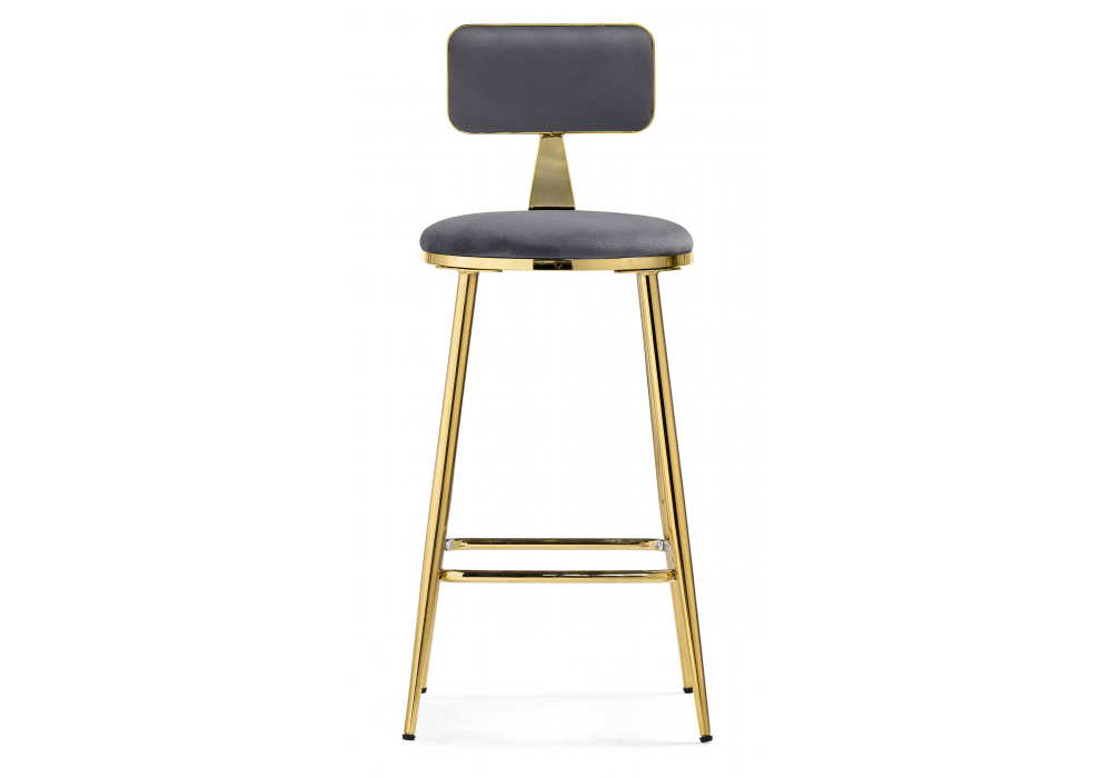 Полубарный стул Persi dark gray / gold