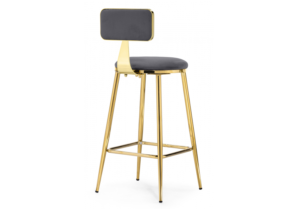 Полубарный стул Persi dark gray / gold