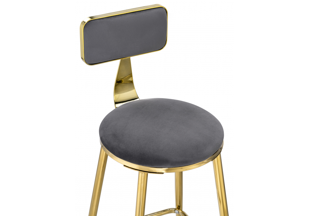 Полубарный стул Persi dark gray / gold