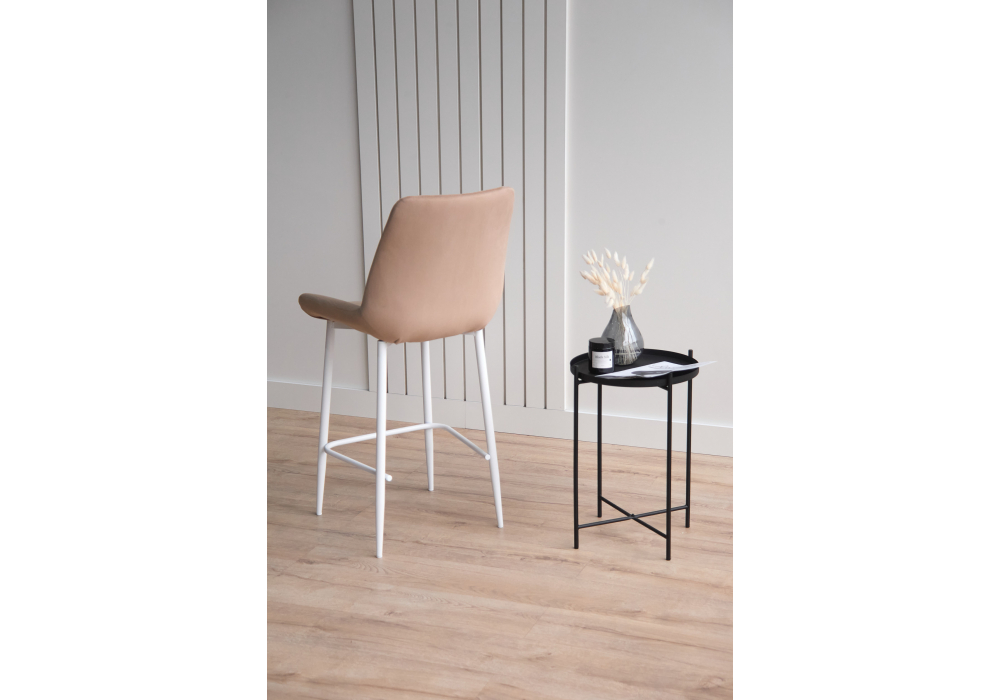 Полубарный стул Седа 360 бежевый (zd 210) / белый