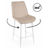 Полубарный стул Седа 360 бежевый (zd 210) / белый