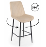 Полубарный стул Седа 360 бежевый (zd 210) / черный