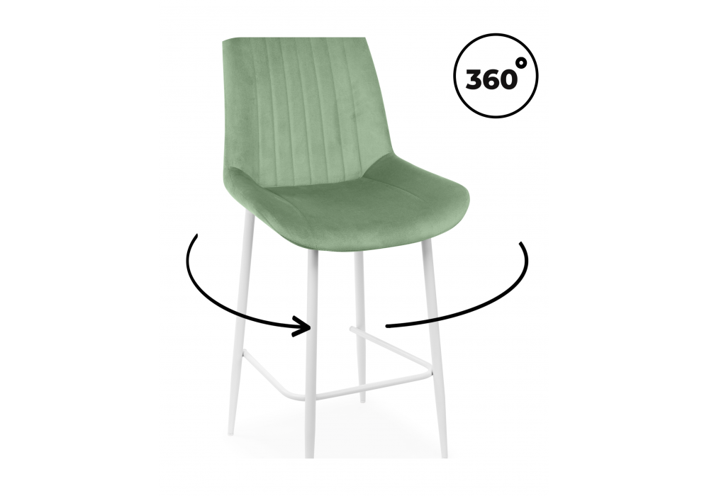 Полубарный стул Седа 360 фисташковый (zd 651) / белый