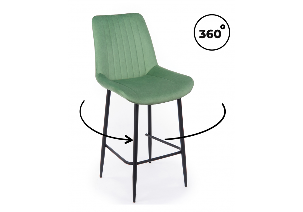 Полубарный стул Седа 360 фисташковый (zd 651) / черный