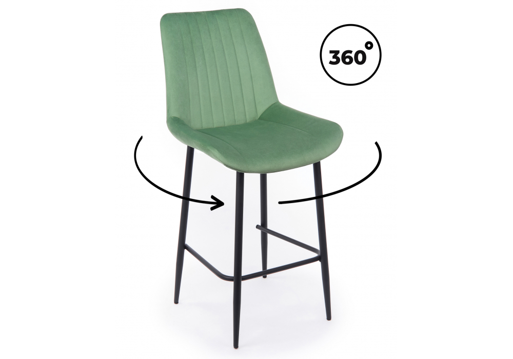 Полубарный стул Седа 360 фисташковый (zd 651) / черный