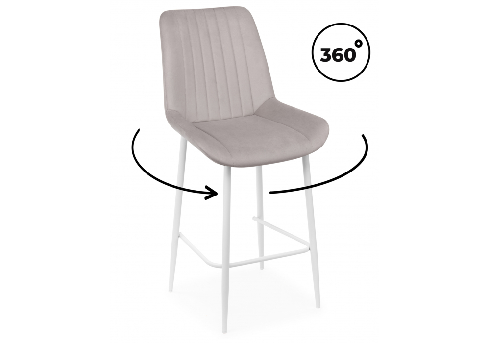 Полубарный стул Седа 360 латте (zd 290) / белый