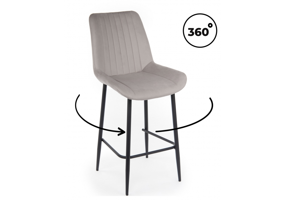 Полубарный стул Седа 360 латте (zd 290) / черный