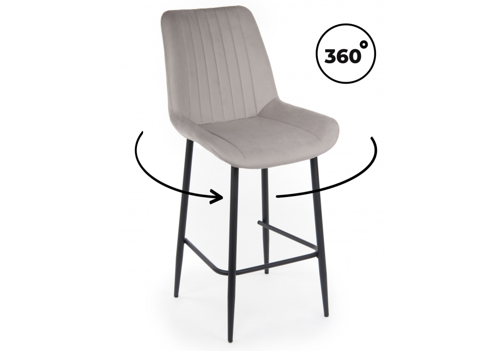 Полубарный стул Седа 360 латте (zd 290) / черный