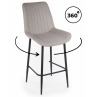 Полубарный стул Седа 360 латте (zd 290) / черный