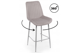 Полубарный стул Седа 360 латте (zd 290) / серый