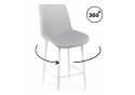 Полубарный стул Седа 360 светло-серый (zd 960) / белый