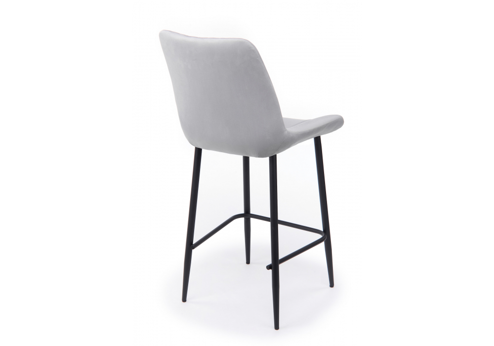 Полубарный стул Седа 360 светло-серый (zd 960) / черный