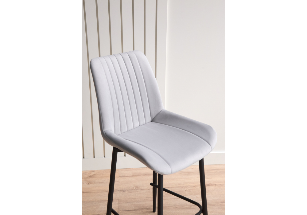 Полубарный стул Седа 360 светло-серый (zd 960) / черный