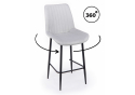 Полубарный стул Седа 360 светло-серый (zd 960) / черный