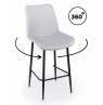Полубарный стул Седа 360 светло-серый (zd 960) / черный