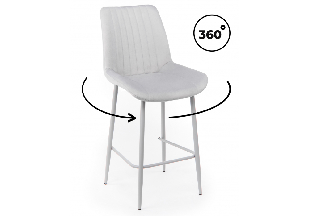 Полубарный стул Седа 360 светло-серый (zd 960) / серый