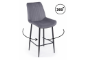 Полубарный стул Седа 360 темно-серый (zd 995) / черный