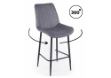 Полубарный стул Седа 360 темно-серый (zd 995) / черный