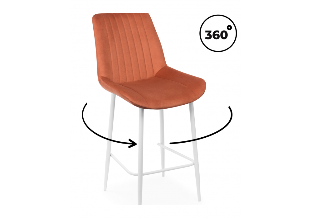 Полубарный стул Седа 360 терракотовый (zd 432) / белый