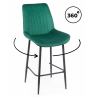 Полубарный стул Седа 360 зеленый (zd 667) / черный