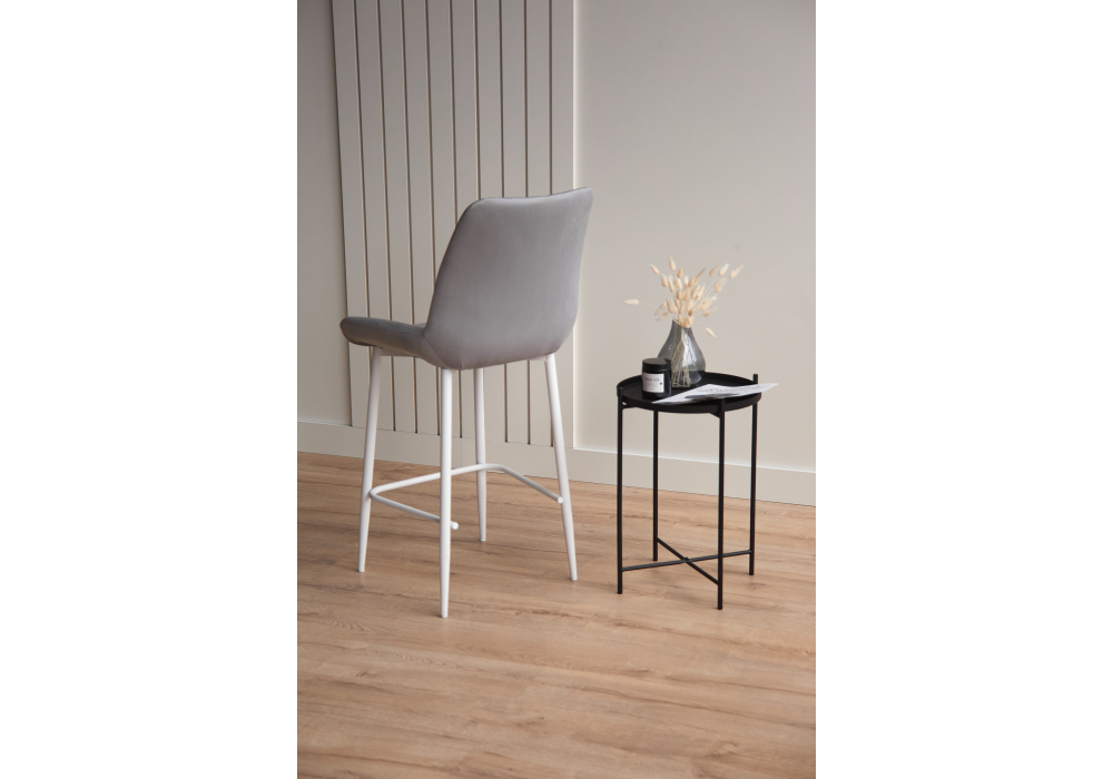 Полубарный стул Седа светло-серый (zd 960) / белый