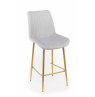 Полубарный стул Седа светло-серый (zd 960) / золотой