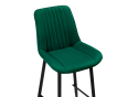 Полубарный стул Седа велюр зеленый / черный