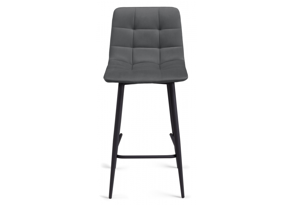 Полубарный стул Симпл темно-серый / черный