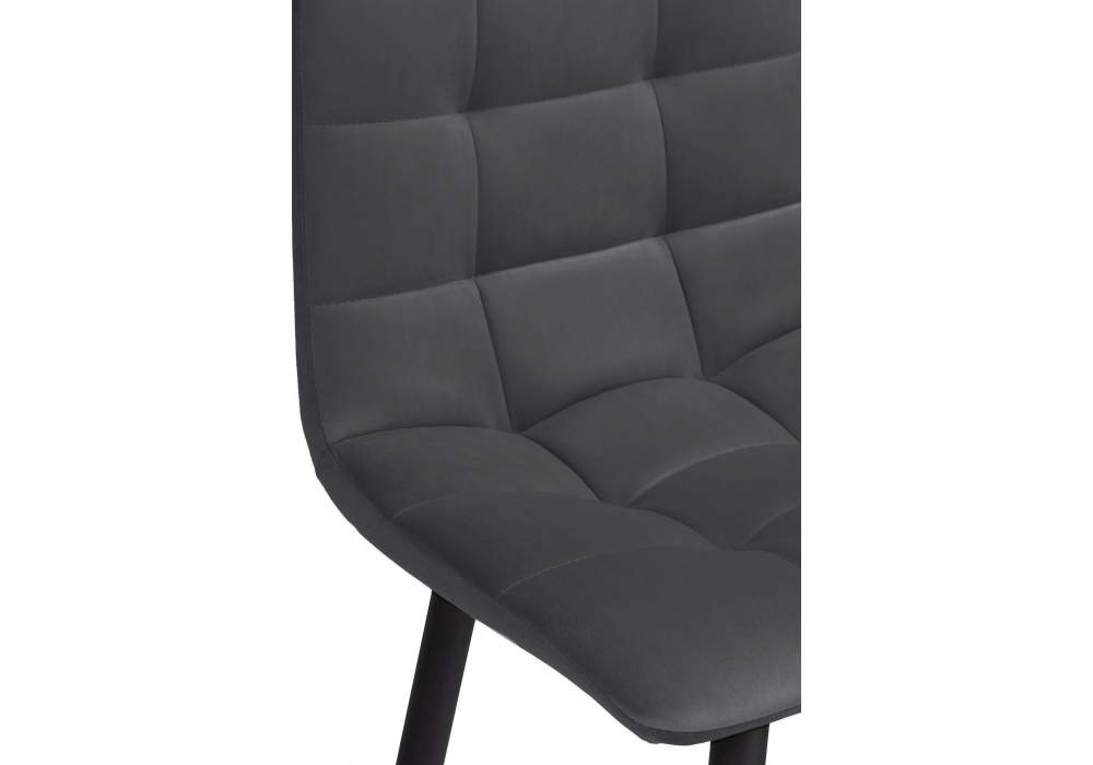 Полубарный стул Симпл темно-серый / черный