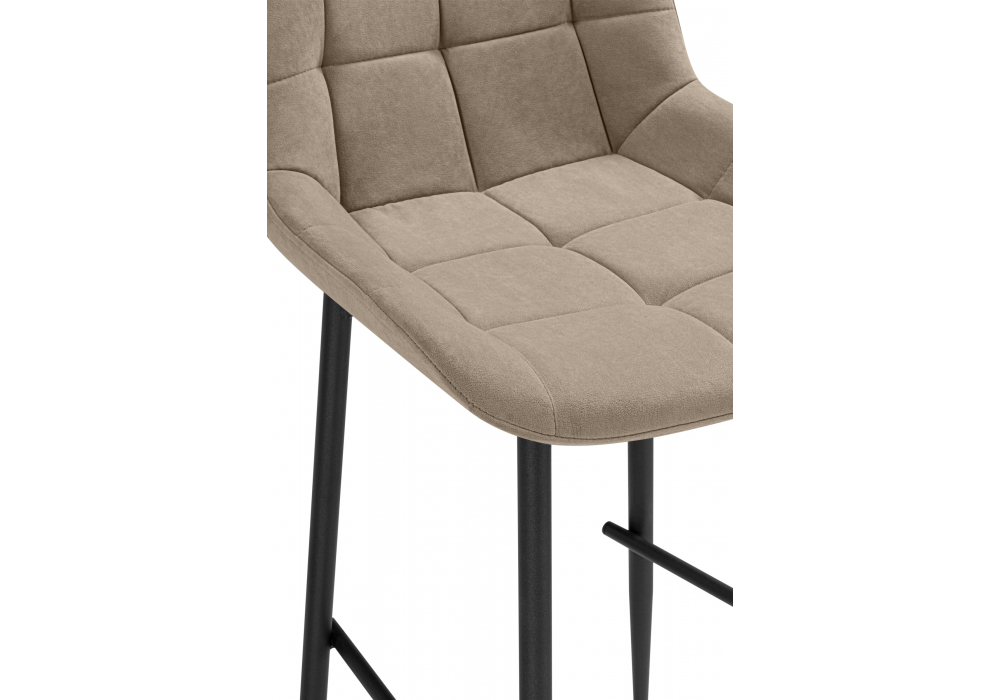 Полубарный стул Стронг вращающийся латте велютто 08 / черный каркас