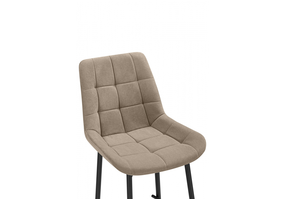 Полубарный стул Стронг вращающийся латте велютто 08 / черный каркас