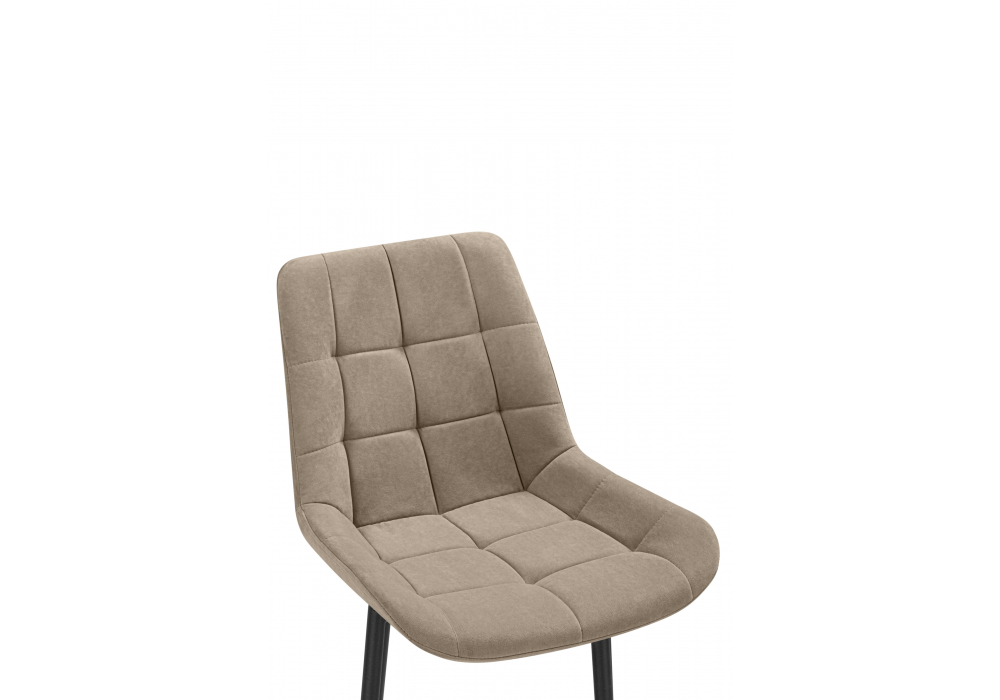 Полубарный стул Стронг вращающийся латте велютто 08 / черный каркас