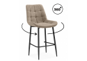 Полубарный стул Стронг вращающийся латте велютто 08 / черный каркас