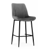 Полубарный стул Вейв темно-серый / черный