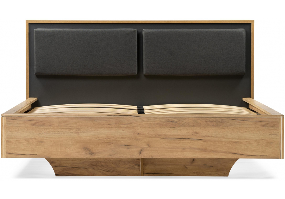 Полутораспальная кровать Клауд 140х200 парящая дуб крафт золотой / антрацит