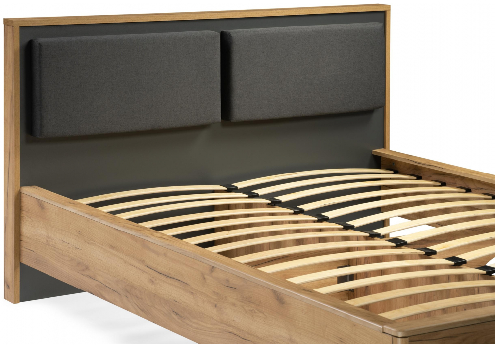 Полутораспальная кровать Клауд 140х200 парящая дуб крафт золотой / антрацит