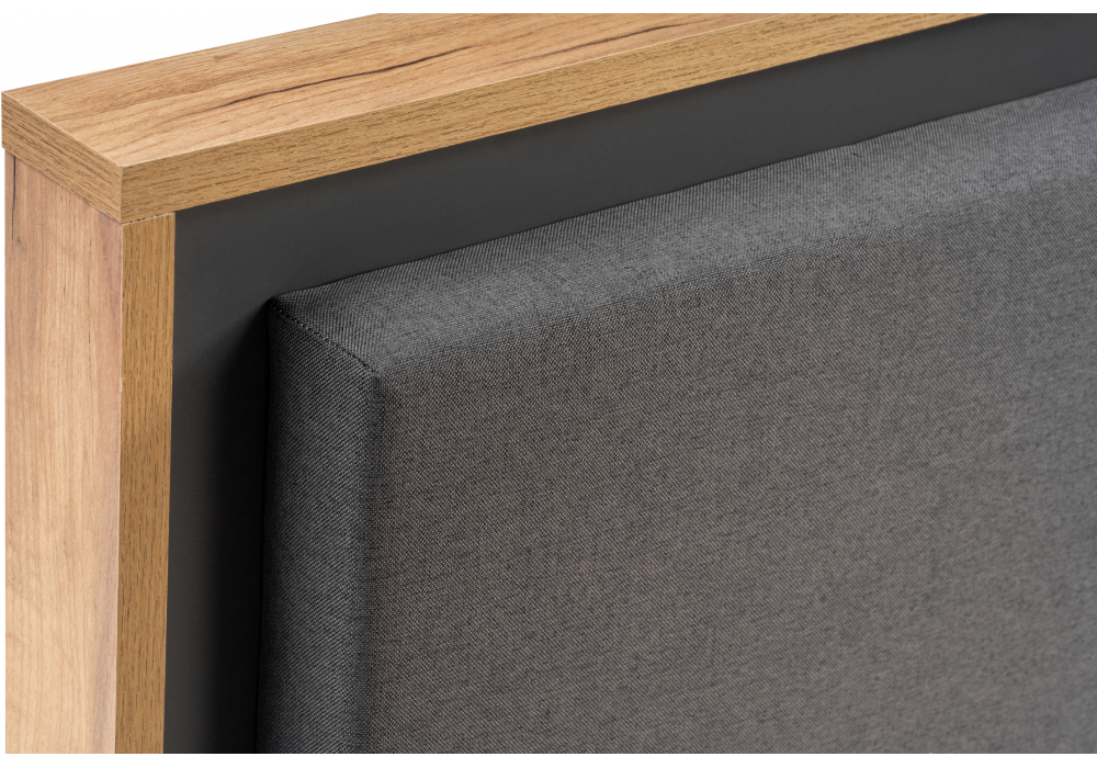 Полутораспальная кровать Клауд 140х200 парящая дуб крафт золотой / антрацит