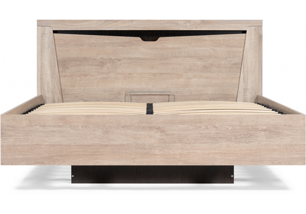 Полутораспальная кровать Магантия 140х200 с ПМ парящая дуб баррик