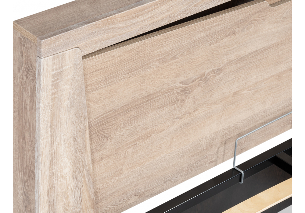 Полутораспальная кровать Магантия 140х200 с ПМ парящая дуб баррик