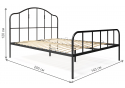 Полутораспальная кровать Милена 140х200 черная