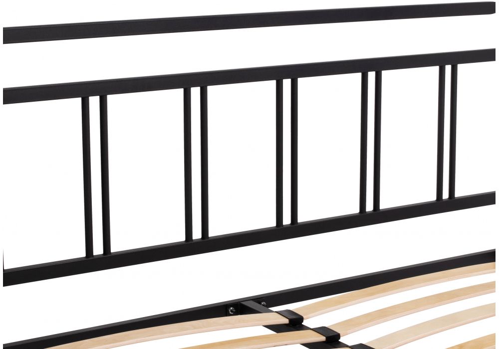 Полутораспальная кровать Рейк 140х200 черная