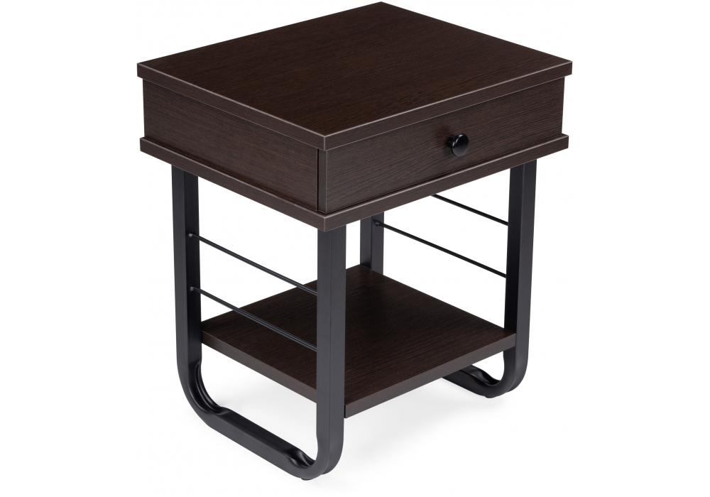 Прикроватная тумба Малгома черная / венге