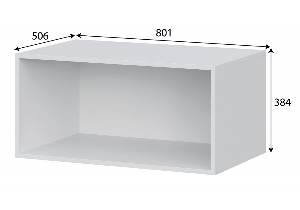 Шкаф Даиго с антресолью белый текстурный комплектация 1