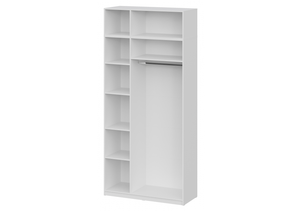 Шкаф Даиго с антресолью белый текстурный комплектация 2