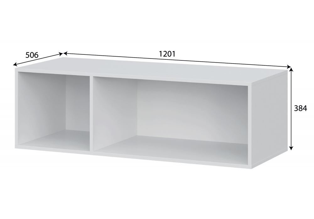 Шкаф Даиго с антресолью белый текстурный комплектация 2