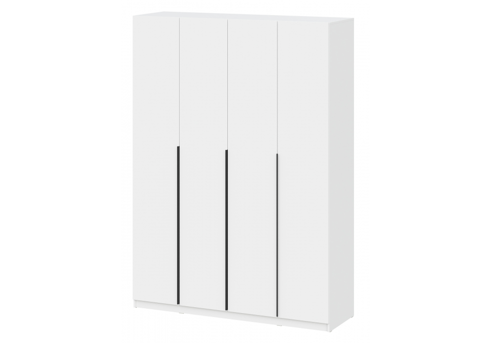 Шкаф Даиго с антресолью белый текстурный комплектация 3