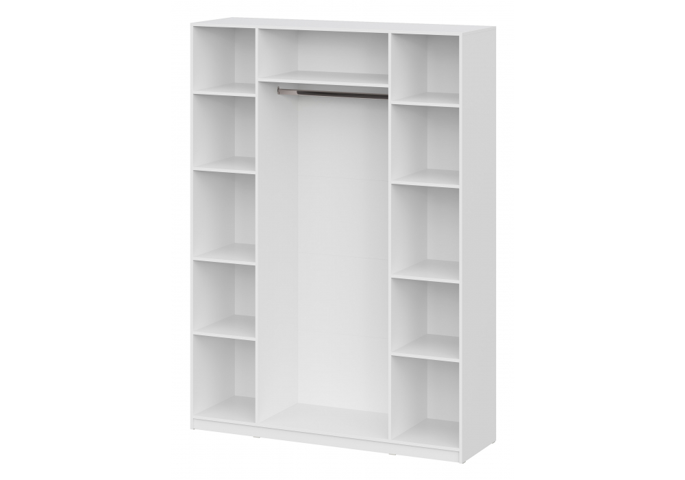 Шкаф Даиго с антресолью белый текстурный комплектация 3