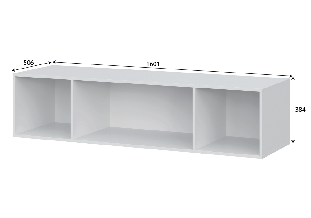 Шкаф Даиго с антресолью белый текстурный комплектация 3