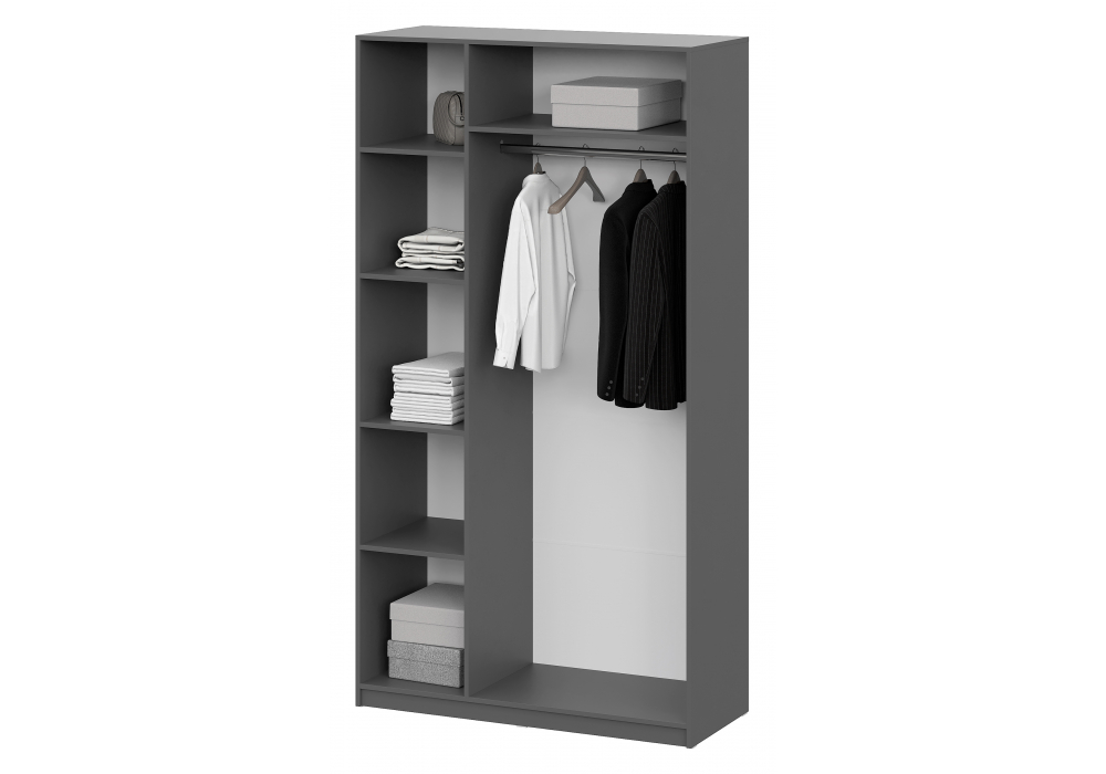 Шкаф Даиго с антресолью графит серый комплектация 2